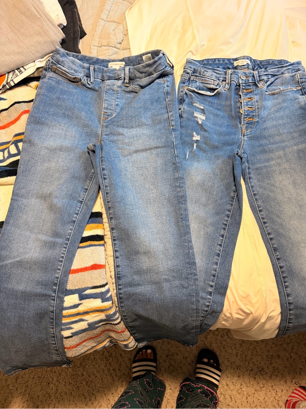 Good American Pair of Light Blue Skinny Jeans - High-Rise